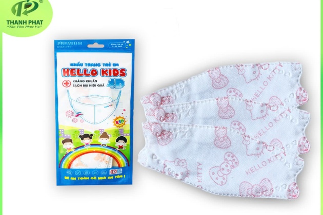 KHẨU TRANG HELLO KIDS KF94 - DẠNG TÚI ( Hello Kitty - 10 Cái/Túi )